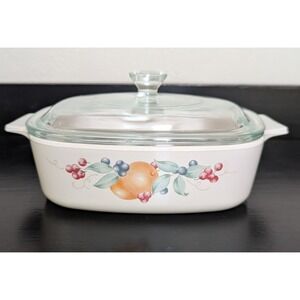 Vintage Corning Ware Abundance A-1-B 1 Liter Casserole Dish w/Lid